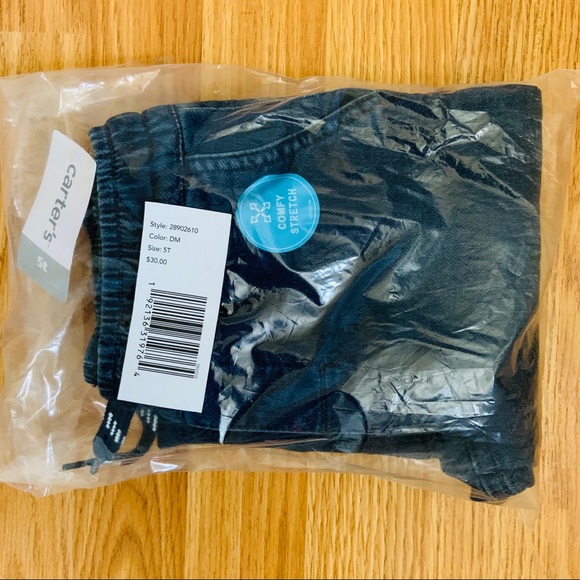NWT Carter’s 5T Pull-On Knit Denim Pants - Picture 6 of 6
